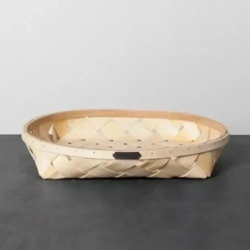 $35 or Free with $200 purchase NWT Poplar Wood Big 16”x16” Tray / Basket New Tag